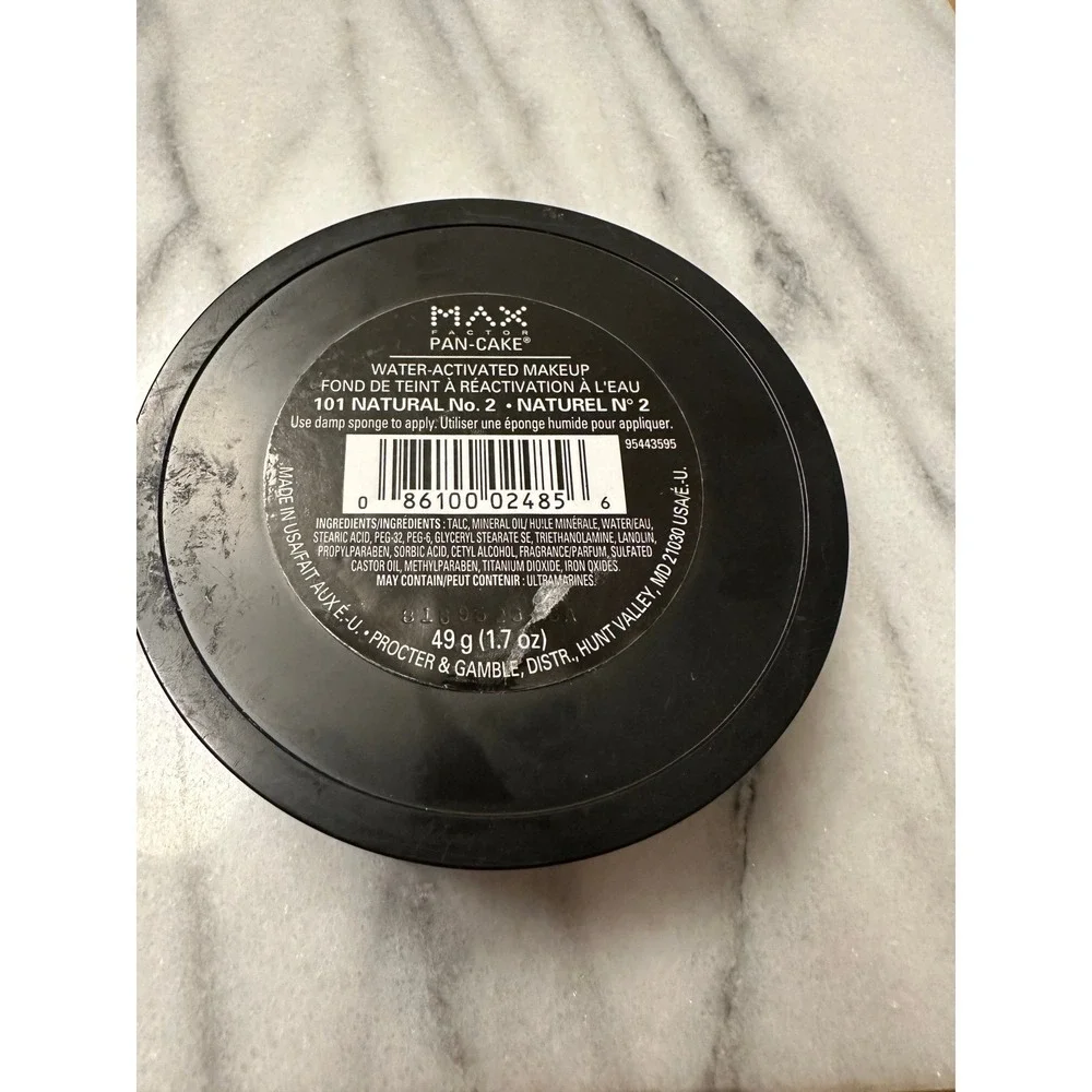 Max Factor Pan Cake Water Activated Foundation 101 Natural No. 2 - 1.7 Oz